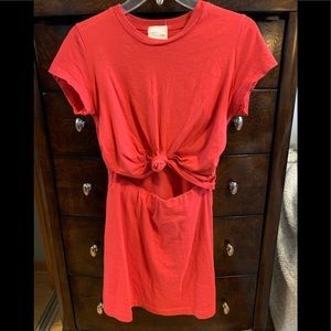 Knotted t-shirt dress